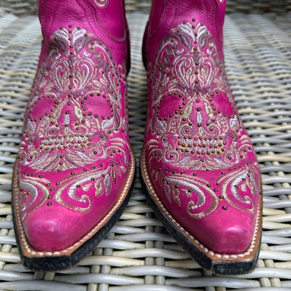 Old Gringo Pink Cowboy Skull Boots 9.5 NEW Dulce Calavera Stud - Picture 2 of 16